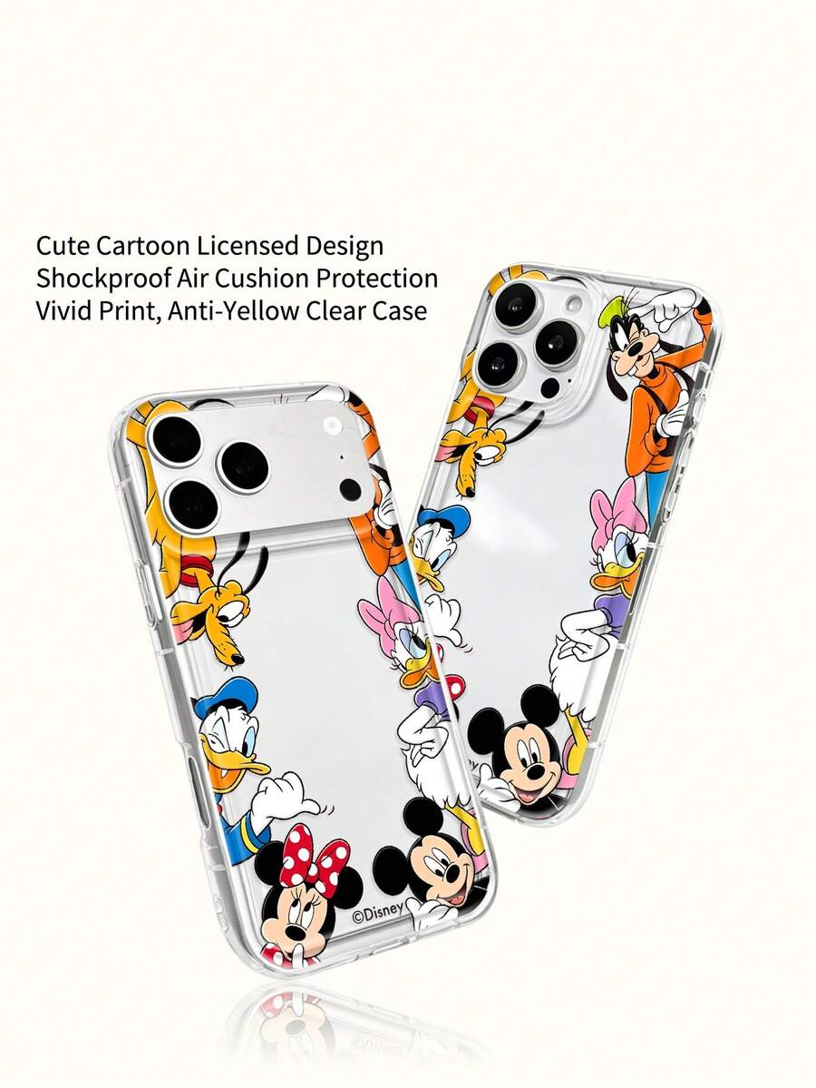 Ốp điện thoại Disney Mickey Mouse, chống trượt và chống rơi, phù hợp cho nam giới. Các dòng điện thoại tương thích: iPhone 17, 17 Air, 17 Pro, 17 Pro Max, 11, 12, 13, 14, 15, 16 Pro, 16 Pro Max, 14 Plus, 15 Plus, 16 Plus, 15 Pro Max, XR - Trong sáng - Xem 1