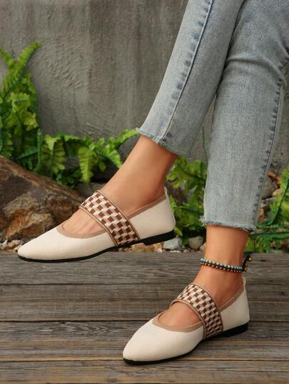 Fashionable Casual Mesh Women's Flat Shoes, Breathable Slip-On Pointed Toe Soft Bottom Anti-Slip Mesh Shoes (Multiple Colors Available)