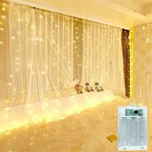 3/6m Battery Powered String Lights, Suitable For Wedding, Party, Home Decor, Holiday Atmosphere Lighting, Battery Operated Lighting - Battery Box Curtain Light - View 22
