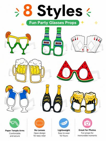 Bộ 32 ly độc đáo, sáng tạo lấy cảm hứng từ bia, cocktail và dưa hấu, thích hợp cho tiệc bể bơi, lễ hội bia, tiệc nướng BBQ và các sự kiện mùa hè khác, có thể dùng làm đạo cụ chụp ảnh, nhiều kiểu dáng khác nhau.