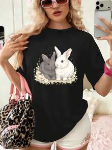 Women T-Shirts - Black - View 1