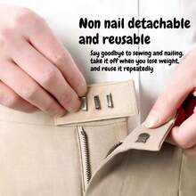 2/4Pcs Adjustable Waist Extender Band, No-Sew Elastic Waistband Expander, Jeans Skirt Waist Size Increaser, Invisible Waist Extender Buckle - Multicolor - View 3