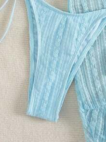 Swim Mod Set de 3 piezas de ropa de baño de verano para mujer - Azul menta - Ver 7