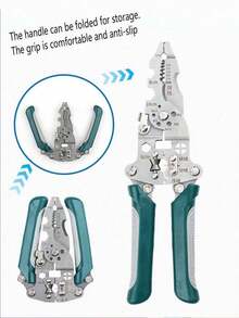 Kìm tuốt dây bằng thép không gỉ, kìm tuốt dây đa năng có thể gập lại, dụng cụ tuốt dây thủ công chuyên dụng cho thợ điện. - dụng cụ tuốt dây - Xem 11