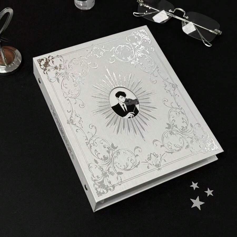1本极简银色A5卡片相册,可容纳4张3英寸照片,必备返校用品 - 多色 - 查看 1