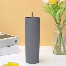 Bình nước có ống hút in chữ sáng tạo tùy chỉnh, ly thẳng có ống hút, quà tặng ly thẳng unisex cá nhân hóa, phù hợp cho anh ấy/cô ấy, bạn trai, bạn gái, bố, mẹ, gia đình, bạn bè, tân gia, văn phòng, trường học, nhà ở, quà tặng độc đáo - Nhiều màu - Xem 22