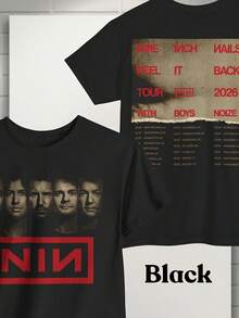 Limited Editi Apparel Ccert Tour 2026 Nine Inch Nails  Merch   Gift Fans NIN - Black - View 1