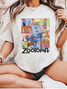 Z1ootopia 2 Película 2025 Todos perS1onA1Jes S1Hirt, Judy Hopps y Nick Wilde T1S1Hirt - Blanco - Ver 2
