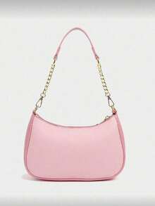 1pc 2026 New Arrival Premium Tory Classic Strawberry Cherry Retro Floral Handbag, Fashionable Portable Shoulder Bag - Pink - View 6