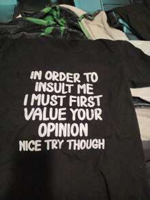 Impala Camiseta Gráfica Divertida de Talla Grande para Hombre, Camiseta con la Frase 'Para Insultarme'.Camiseta sarcástica con chiste, de tela suave, transpirable y cómoda, de manga corta, perfecta para el verano. - Negro - Ver 2
