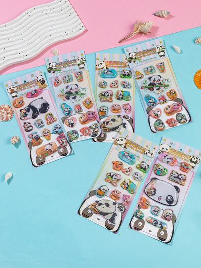 Bộ sticker hoạt hình 3D dễ thương mới năm 2026 | Sticker dán ốp điện thoại, sticker dán sổ tay, hình gấu trúc, các loài động vật đáng yêu. Sticker chống thấm nước, có thể tái sử dụng, thích hợp để trang trí sổ lưu niệm và văn phòng phẩm, có thể dùng với ốp điện thoại.
