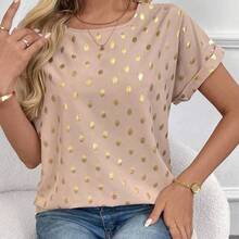 Women's Leopard Batwing Sleeve Shirt, Summer Teacher Shirts Leopard Shirt Women Blouses,Short Sleeve Tops - Multicolor - Ver 5