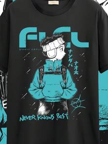 Camiseta NA1OTa Nandaba FLCL Fully Cool Girl uniS1ex de algodón grueso T1EE, Regalo para fan del manga, Camiseta de anime, Camiseta de regalo..Camiseta uniS1ex de 220 g 100% algodón Peso ideal para todas las estaciones, adecuada tanto para hombres como para mujeres. Tejido de alta calidad y duradero, suave al tacto y de larga duración. Top transpirable, adecuado para la ropa de otoño de las mujeres, ropa de vacaciones, Día de la Madre, celebraciones del Día de la Independencia y como regalo. - Negro - Ver 1