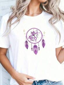 Women's Retro Palm Tree Desert California Vintage Summer T-Shirt. Suitable As A Gift. Women's T-Shirt. Elegant Blouses. Boho Chic. Soft, Breathable, And Comfortable Women's Top, Ideal For Spring, Summer, And Fall, Perfect For Vacations, Travel, And Everyday Wear. Suitable As A Gift. Women's T-Shirt. Elegant Blouses. Boho Chic. Soft, Breathable, And Comfortable Women's Top, Ideal For Spring, Summer, And Fall, Perfect For Vacations, Travel, And Everyday Wear. - 白色 3 - 查看 7