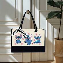 Disney 17*11inch Large Capacity Women's Portable Handbag, Printed With Cute Stitch Pattern, 1 Pc - Stitch - View 3