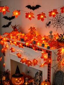 1 Stück Ahornblatt Lichterkette Herbstblatt Girlande mit Lichtern, Ahornblatt Lichterkette, DIY Party Zuhause Thanksgiving Weihnachten Halloween Dekoration Innen Außen Herbst Erntedekoration, Ahornblatt Lichterkette Herbstblatt Girlande mit Lichtern, Ahornblatt Lichterkette, DIY Party Zuhause Thanksgiving Weihnachten Halloween Dekoration Innen Außen Herbst Erntedekoration, Herbst Dekoration, Halloween Dekoration - einfarbig - Übersicht 2