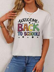 Women's Casual Short-Sleeved Graphic T-Shirts With A Loose Fit And Round Neck Design, Model LZ24102212. - Unisex 100% Cotton T-Shirt With Round Neck And Short Sleeves In An Urban Vintage Style. - 白色 - 查看 7