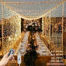 1pc USB Plug-In LED Curtain Lights For Holiday Decoration, Suitable For Wedding Party And Engagement Fairy Tale Theme Decor - USB Curtain Light - View 10