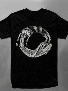 Clo1hing hI1ROtton Gildan 1990 QuiC1KSand Hirt Vintage OuroB1Or - Negro - Ver 2