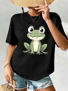 Women T-Shirts - Black - View 2
