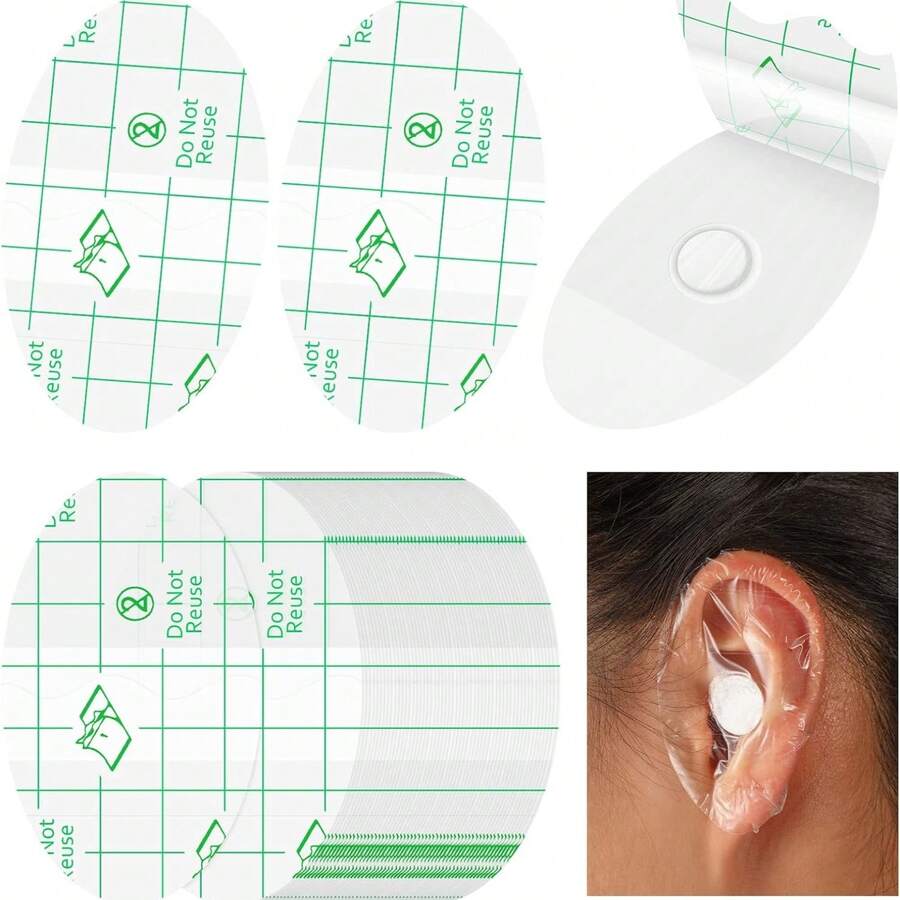 60/120/180 Pcs Disposable Baby Ear Cover For Shower Plug Waterproof Protector Newborn Sticker Cotton Ball Baby Shower Cap Ear Protection For Kid Showering Surfing Snorkeling Other Water Sport - Two-6 - View 1