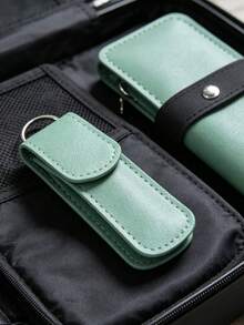 Bộ dũa móng tay 6 món/2 món, gồm hộp đựng bằng da và dũa móng tay trong suốt; Bộ dũa móng tay mini bao gồm một miếng đánh bóng bằng thủy tinh để làm sáng móng, cùng với một dũa móng tay pha lê để trang trí móng; Dụng cụ đa năng trong suốt - Nhiều màu - Xem 2