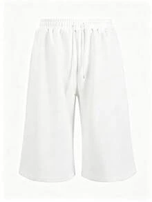 HEYKESON Men's Casual Knee-Length Shorts, Street Style For Summer - White - View 4