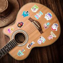 Set de 50 pegatinas decorativas aleatorias de estilo lindo de Gabby Dollhouse, patineta, equipaje, guitarra, vaso de agua, graffiti, como regalo de Año Nuevo, Día de San Valentín, Pascua - Multicolor - Ver 4
