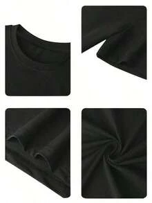Dam-T-shirts - Svart - Visa 6