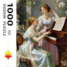 1000pcs Mixed Color Rectangular Paper Puzzle, Princess Theme In Piano Playing - Thick & Durable, Seamless Design, Easy To Carry, High Quality, Suitable For Adults And Beginners, Ideal For Birthday, Christmas, Halloween, Thanksgiving And Easter. - Multicolor - View 7