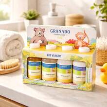 Kit Viagem Bebê Granado 60ml Sabonete Shampoo Condicionador Hidratante - Branco - Visão 5