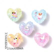 10pcs Happy Dog Print Acrylic Beads, Transparent Gradient Beautiful Birthday Decor Beads, Freely DIY Creative Bracelets, Necklaces, Bag Charms And Other Craft Projects - Multicolor - View 6