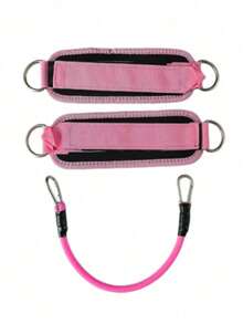 Conjunto de 3 faixas de resistência para tornozelo com punhos, especialmente projetadas para exercícios de glúteos, equipamento de ginástica perfeito para mulheres que desejam fortalecer os glúteos em casa. - Multicolorido - Ver 9