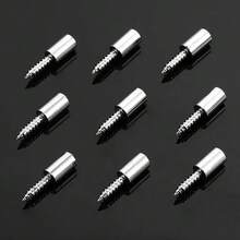 30 chiếc đinh vít cố định kệ kính, vít tự ren hình chữ thập có vỏ bọc cao su chống trượt, giá đỡ kệ bằng vít, thích hợp cho kệ sách, tủ quần áo, kệ. - 30 ốc vít - Xem 4