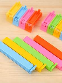 1/10/20/30pcs Food Bag Clips, Portable Food Freshness And Sealing Clips, Moisture-Proof And Dust-Proof, Suitable For Various Plastic Bags And Snack Bags, Kitchen Storage And Organization, Kitchen Accessories, Kitchen Tools, Suitable For Bedroom, Travel, Office, School And Other Places. - Multicolor - View 6