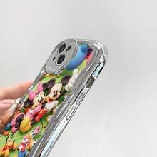 Disney Mickey Mouse & Friends Phone Case, Cartoon Art Protective Cover. Compatible With IPhone 17, 16, 15, 14, 13, 12, 11 Pro Series, Featuring Mickey, Minnie, Donald, Daisy, And Pluto Celebrating With Balloons On A Green Grass Background, Perfect For Animation Fans, Ideal For Birthdays, Holidays, Anniversaries, Graduation Gifts, Or Any Special Occasion To Surprise Family, Friends, Classmates, And Loved Ones. - 銀色 - 查看 6