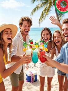 20 ống hút giấy hình tổ ong, ống hút giấy hình cây dừa, ống hút giấy cocktail kiểu Hawaii, ống hút giấy dùng một lần phù hợp cho tiệc Hawaii, tiệc bể bơi, tiệc sinh nhật, đám cưới, cocktail bãi biển Hawaii. - E - Xem 4