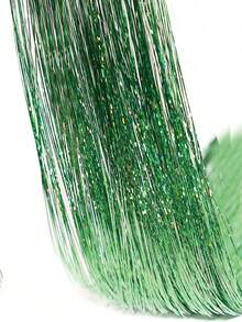 WIGGAGA 彩虹 40英吋/45英吋 黃色/綠色/紫色/紅色/銀色/藍色/金色 亮面髮夾，髮飾套裝，耐熱亮面仙女髮夾，適合女孩日常配戴、派對和萬聖節，髮夾，髮針，夏季，假期，旅行 - 綠色 - 查看 3