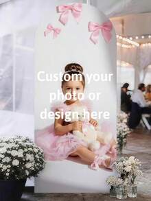 Custom Printed Elastic Arch Decor Fabric - Suitable For Birthdays, Weddings, Anniversaries, Graduation Parties, Various Events And Theme Celebrations. This Personalized Custom Printed Arch Backdrop Fabric Is Tailor-Made For You. Available In Multiple Size Options (Frame Not Included), Perfect For Use As A Photo Booth Backdrop, Unique Party Decor And Wedding Arrangements For Various Occasions. - Multicolor 08 - View 8
