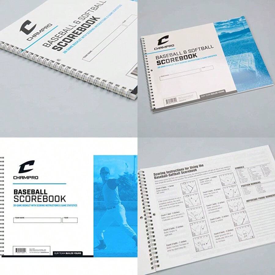 dfsgCHAMPRO Baseball/Softball Scorebookdfag - blanco - Ver 1