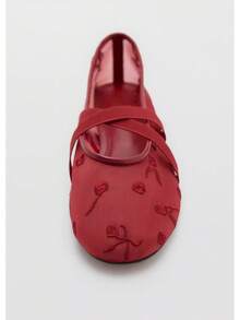 Women Flats - Red - View 6