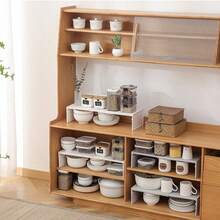 [Lựa chọn phổ biến] 1 kệ đựng đồ nhà bếp, kệ nhựa để bàn, tủ bếp và sắp xếp dụng cụ nấu nướng, không cần lắp ráp, kệ nhiều tầng, giá để chén đĩa. - Nhiều màu - Xem 5
