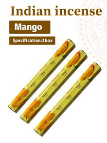 1/3盒装，香薰棒，高品质香薰，9种香味：香草、艾蒿、琥珀、没药、桂花、芒果、松果、香水、柠檬。这款香薰棒采用天然原料制成，散发优雅宜人的香气，无烟无刺激，香味浓郁持久。 - 印度線香 - 查看 19