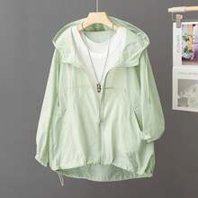 Women Lightweight Jackets - 薄荷綠 - 查看 8