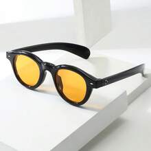 1 pieza Gafas de moda de montura redonda y de alta calidad, unisex, adecuadas para viajes, ocio, fiestas, playa y uso diario - Juego de 2 piezas (Té y Verde) - Ver 16