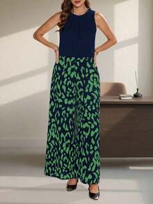 Conjunto de dos piezas para mujer para uso diario - Azul - Ver 3