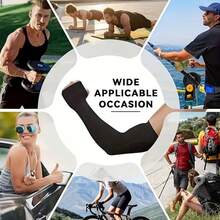 2 Pairs Plus Size Summer Cooling Sports Compression Sleeves, High Elasticity Unisex, Suitable For Outdoor Activities, Daily Commute, Tattoo Coverage - Multicolor - View 7