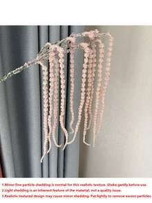 1/4 bó hoa giả treo trang trí gồm hạt cườm và hoa khô, màu hồng, dài 78cm, thích hợp cho người yêu thích tự làm đồ trang trí, trang trí đám cưới, trang trí khách sạn, trang trí phòng triển lãm, phòng khách, phòng ngủ, trang trí văn phòng, trang trí lễ Phục sinh, trang trí tiệc Giáng sinh, trang trí mùa xuân, mọi mùa. - Hồng - Xem 14