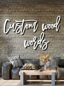1pc Customized Wooden Wall Letter - Personalized Name Plate | Wedding Backdrop Decor | Handmade Wooden Plaque | Customizable Text And Font | Suitable For Home/Shop/Event Decoration - Multicolor - View 5