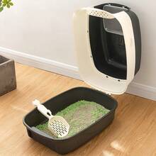 1 Piece Detachable & Washable Litter Box Set, Splash-Proof And Odor-Control, More Sanitary For Cat Toileting, Easy Litter Maintenance Without Getting Hands Dirty - one-size - View 4
